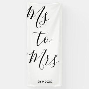 Ms to Mrs bridal shower Banner