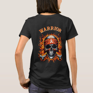 MS Warrior Flaming Skull  T-Shirt