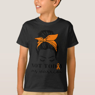 Ms Warrior Messy Bun - Multiple Sclerosis Awarenes T-Shirt