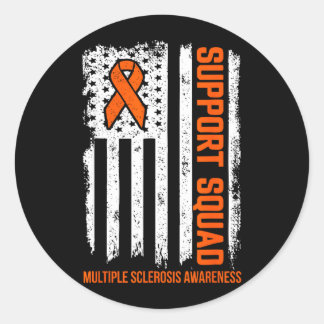 MS Warrior MS Support Squad Multiple Sclerosis Classic Round Sticker