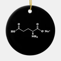 MSG Monosodium Glutamate Molecule Chemical Formula