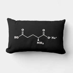 MSG Monosodium Glutamate Molecule Chemical Formula Lumbar Cushion