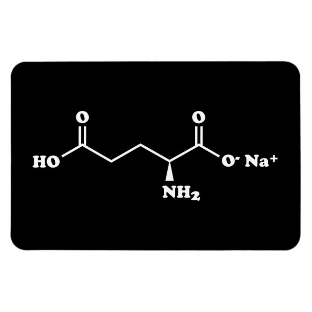 MSG Monosodium Glutamate Molecule Chemical Formula Magnet (Horizontal)