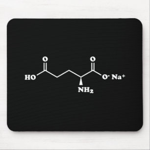 MSG Monosodium Glutamate Molecule Chemical Formula Mouse Mat