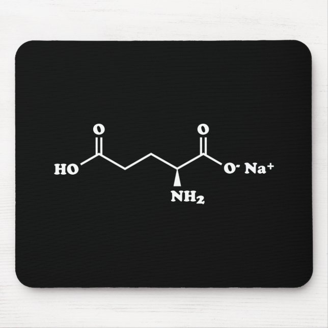 MSG Monosodium Glutamate Molecule Chemical Formula Mouse Mat (Front)