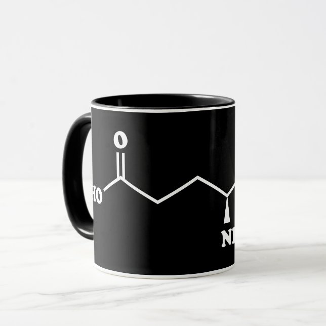 MSG Monosodium Glutamate Molecule Chemical Formula Mug (Front Left)