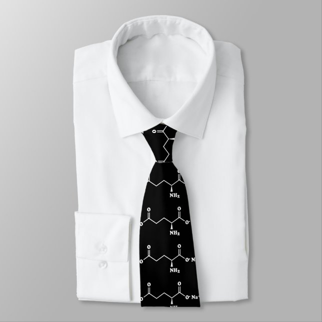 MSG Monosodium Glutamate Molecule Chemical Formula Tie (Tied)