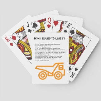 MSHA Rules to live by Playing Cards