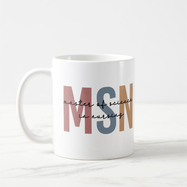 MSN Master of Science in Nursing Graduation Coffee Mug (Left)