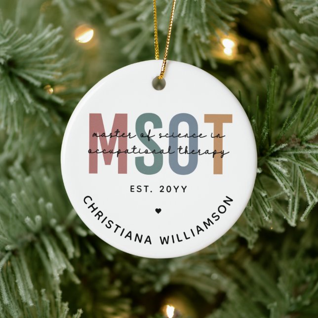 MSOT Master of Science in Occupational Therapy Ceramic Tree Decoration (Tree)