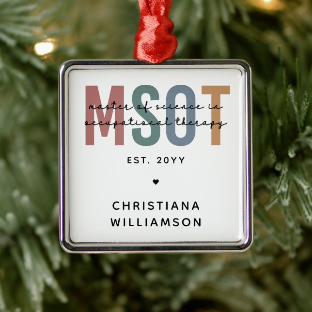 MSOT Master of Science in Occupational Therapy Metal Tree Decoration (Tree)
