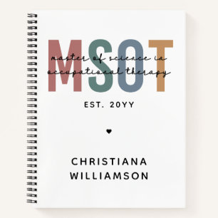 MSOT Master of Science in Occupational Therapy Notebook