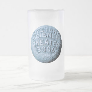MST3K Moon Pint Glass Frosted Glass Beer Mug