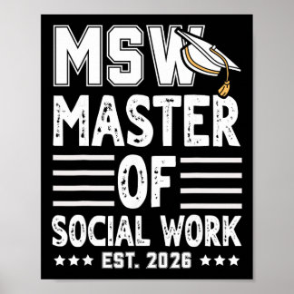 Msw Est 2026 Masters Of Social Work Graduation Soc Poster