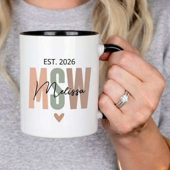 MSW Graduation Gift, Custom Master of Social Work  Mug (Creator Uploaded)