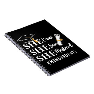 MSW Master’s Degree Master of Social Work Graduate Notebook