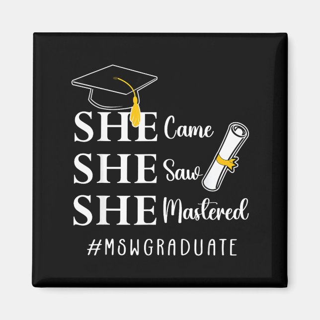 Msw master's degree master of social work magnet (Front)