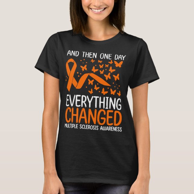 MSWarrior Ribbon Multiple Sclerosis Awareness T-Shirt (Front)