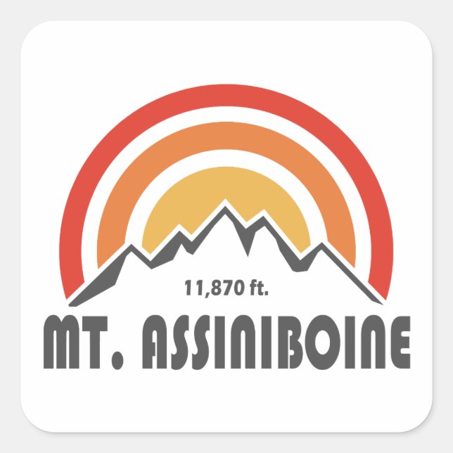 Mt. Assiniboine Square Sticker (Front)