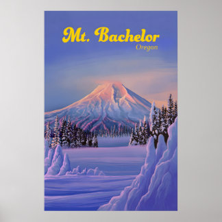 Mt Bachelor Oregon Ski Resort Travel Poster