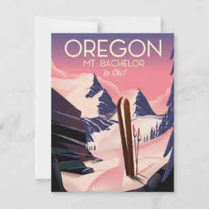 Mt.Bachelor Oregon Ski travel poster