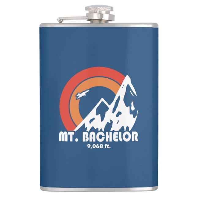 Mt. Bachelor Sun Eagle Hip Flask (Front)