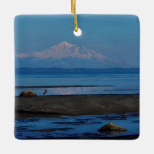 Mt. Baker Ceramic Ornament