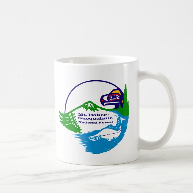 Mt Baker - Snoqualmie National Forest logo Coffee Mug (Right)