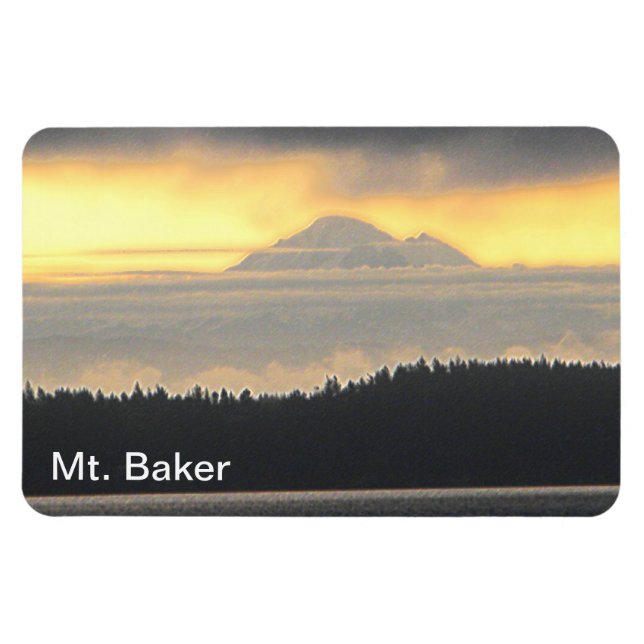 Mt. Baker Volcano Magnet (Horizontal)