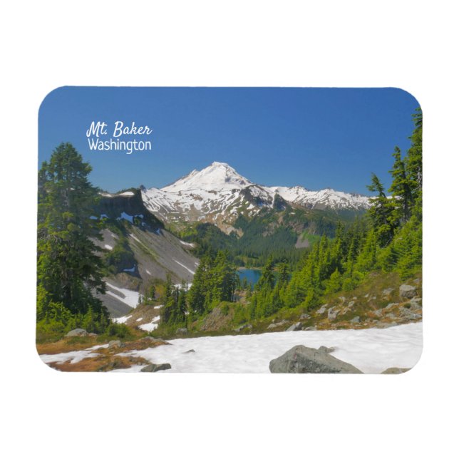 Mt. Baker Washington Flexible Photo Magnet (Horizontal)