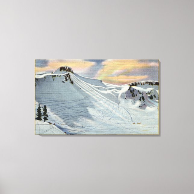 Mt. Baker, Washington - View of Mt. Baker Ski Canvas Print (Front)