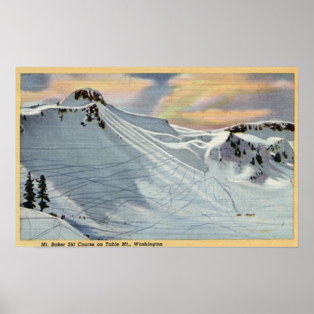 Mt. Baker, Washington - View of Mt. Baker Ski Poster (Front)
