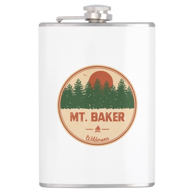 Mt. Baker Wilderness Hip Flask (Front)
