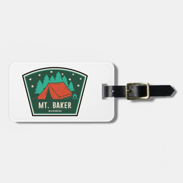 Mt. Baker Wilderness Washington Camping Luggage Tag (Front Horizontal)