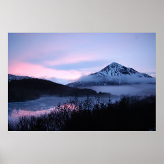 Mt Barometer & Lake Louise, Kodiak, Alaska Poster