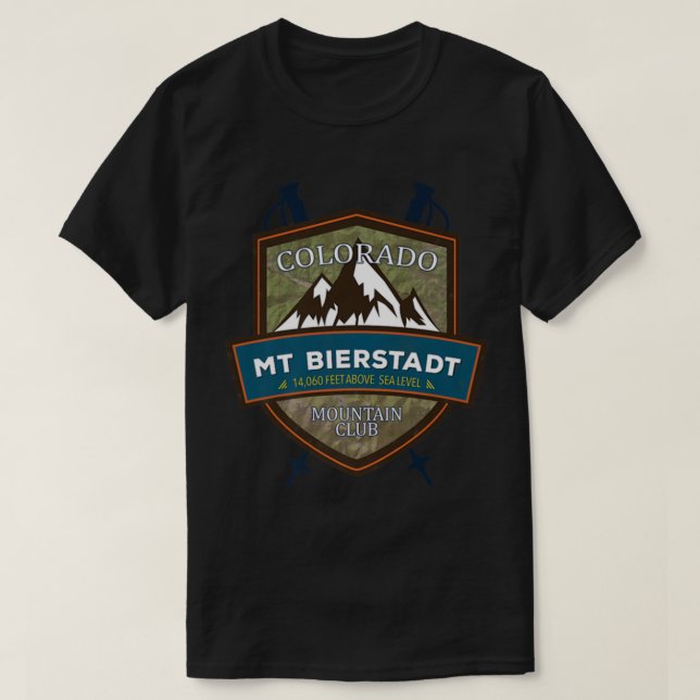 Mt Bierstadt Colorado 14er Mountain Hiking Club -  T-Shirt (Design Front)