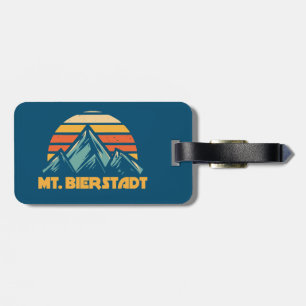 Mt. Bierstadt Colorado Retro Turquoise Luggage Tag