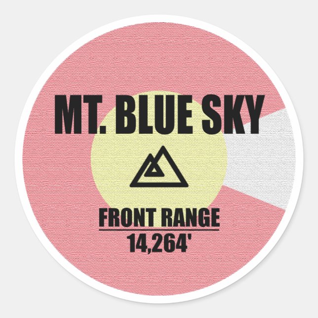 Mt. Blue Sky Colorado Classic Round Sticker (Front)