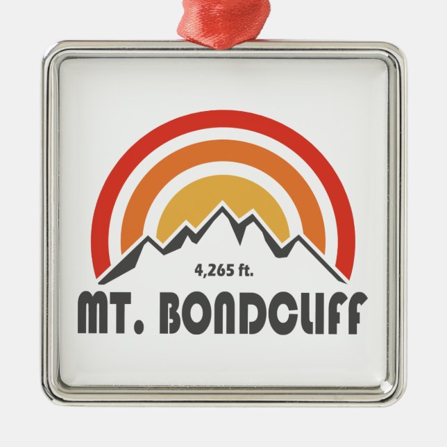 Mt. Bondcliff New Hampshire Metal Tree Decoration (Front)