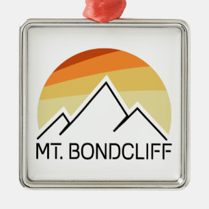 Mt. Bondcliff New Hampshire Retro Metal Tree Decoration