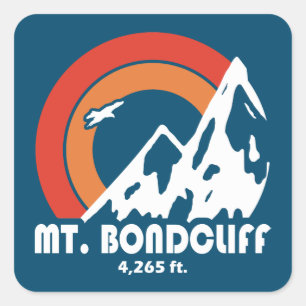 Mt. Bondcliff New Hampshire Sun Eagle Square Sticker
