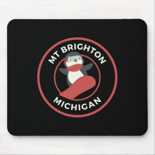 Mt Brighton Michigan Ski Resort Penguin Snowboardi Mouse Mat
