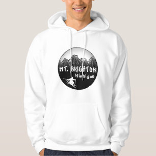 Mt. Brighton Michigan skier Hoodie