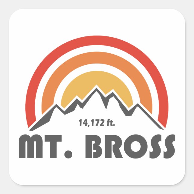 Mt. Bross Square Sticker (Front)