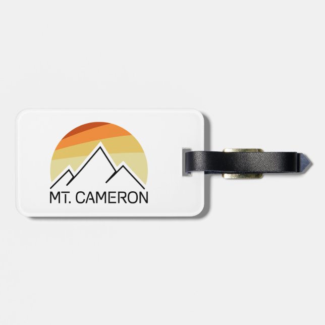 Mt. Cameron Retro Luggage Tag (Back Horizontal)