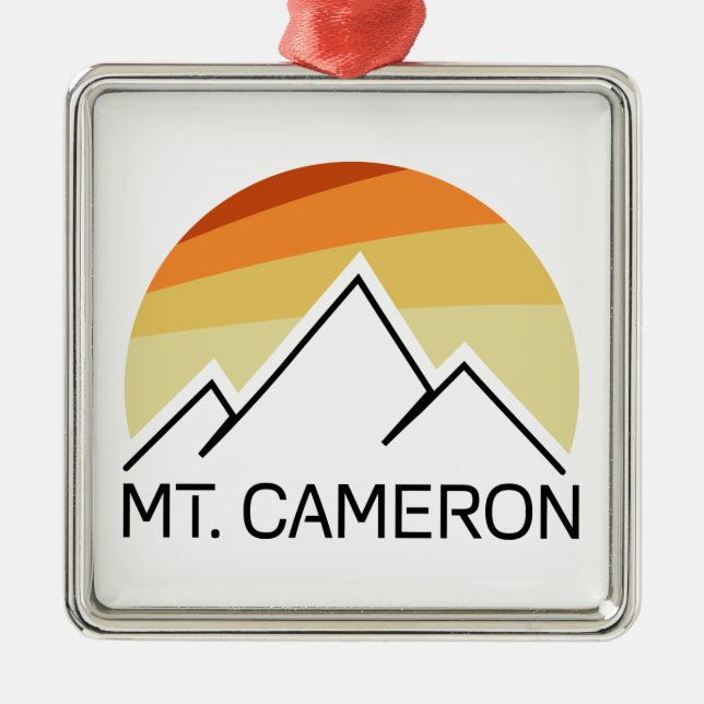 Mt. Cameron Retro Metal Tree Decoration (Front)