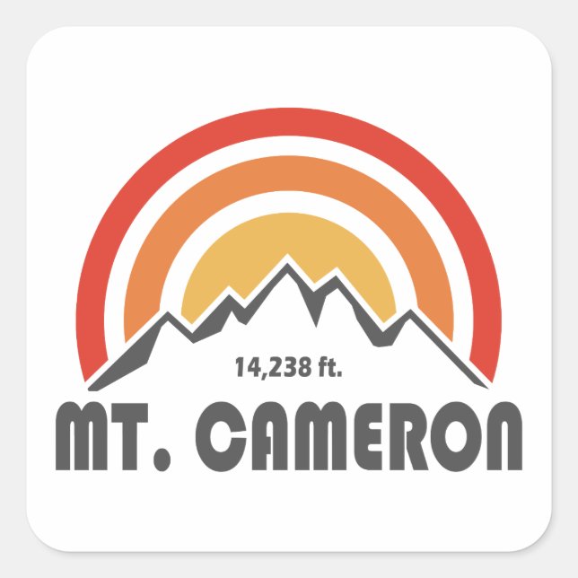 Mt. Cameron Square Sticker (Front)