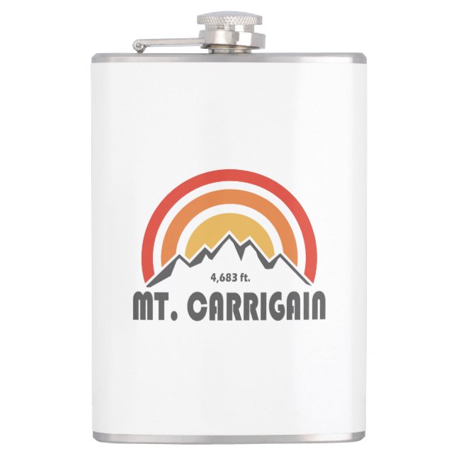 Mt. Carrigain New Hampshire Hip Flask (Front)
