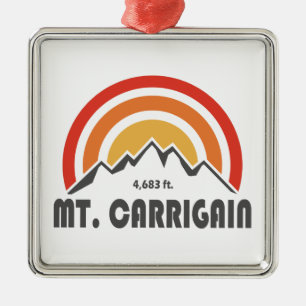 Mt. Carrigain New Hampshire Metal Tree Decoration