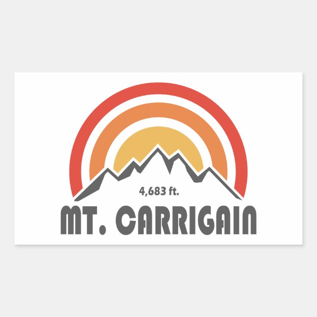 Mt. Carrigain New Hampshire Rectangular Sticker (Front)